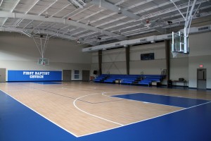Interior Gymnasium for Weber City Baptist Life Center